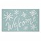 Holiday Welcome Snowflakes Printed Outdoor Door Floor Mat, 18x30, Made in USA - Holiday Ready